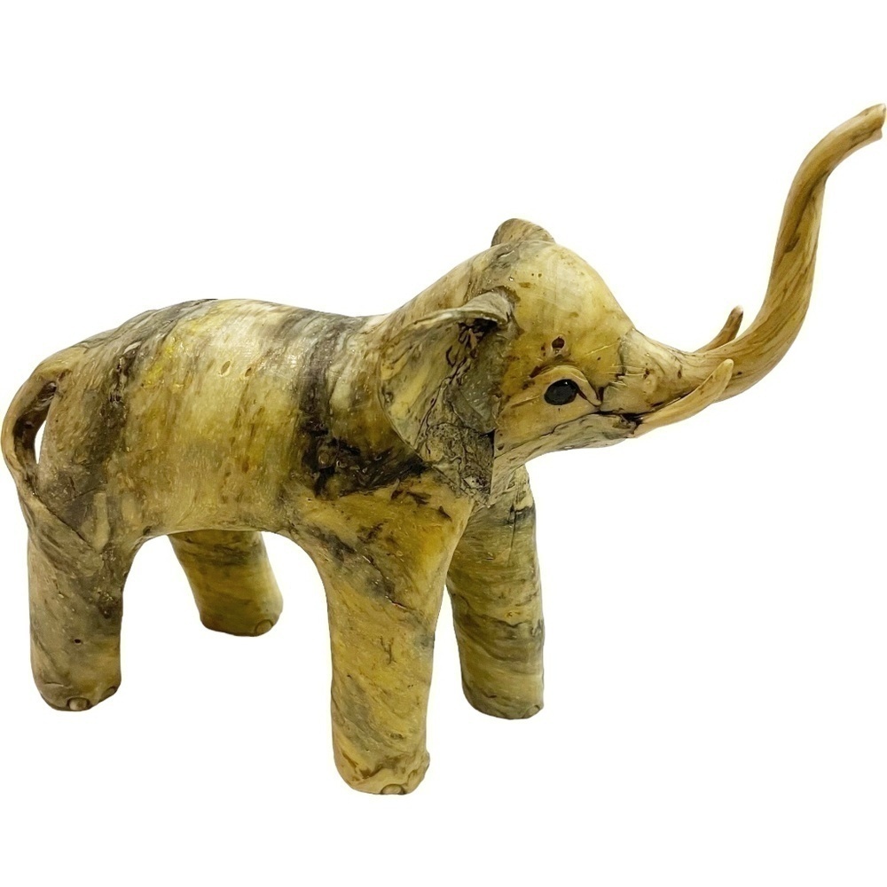 Vintage Philippines Elephant Figurines made of Crushed Oyster Shells